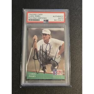1991 Pro Set PGA Tour #137 Chris Perry PSA Authentic Autograph